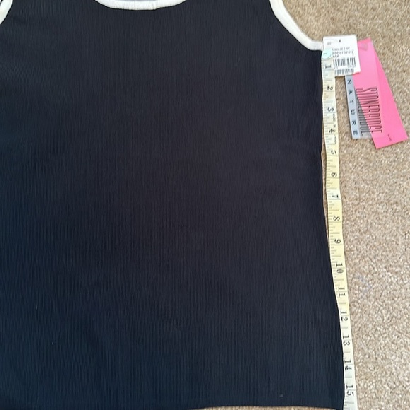 Stonebridge Signature Black and White Ribbed Tank Top New With Tags Size Small - Picture 7 of 8